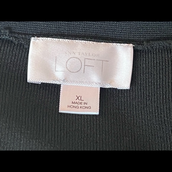 Loft Soft Blend V-Neck Cardigan Button Up Black Size XL - Picture 6 of 9